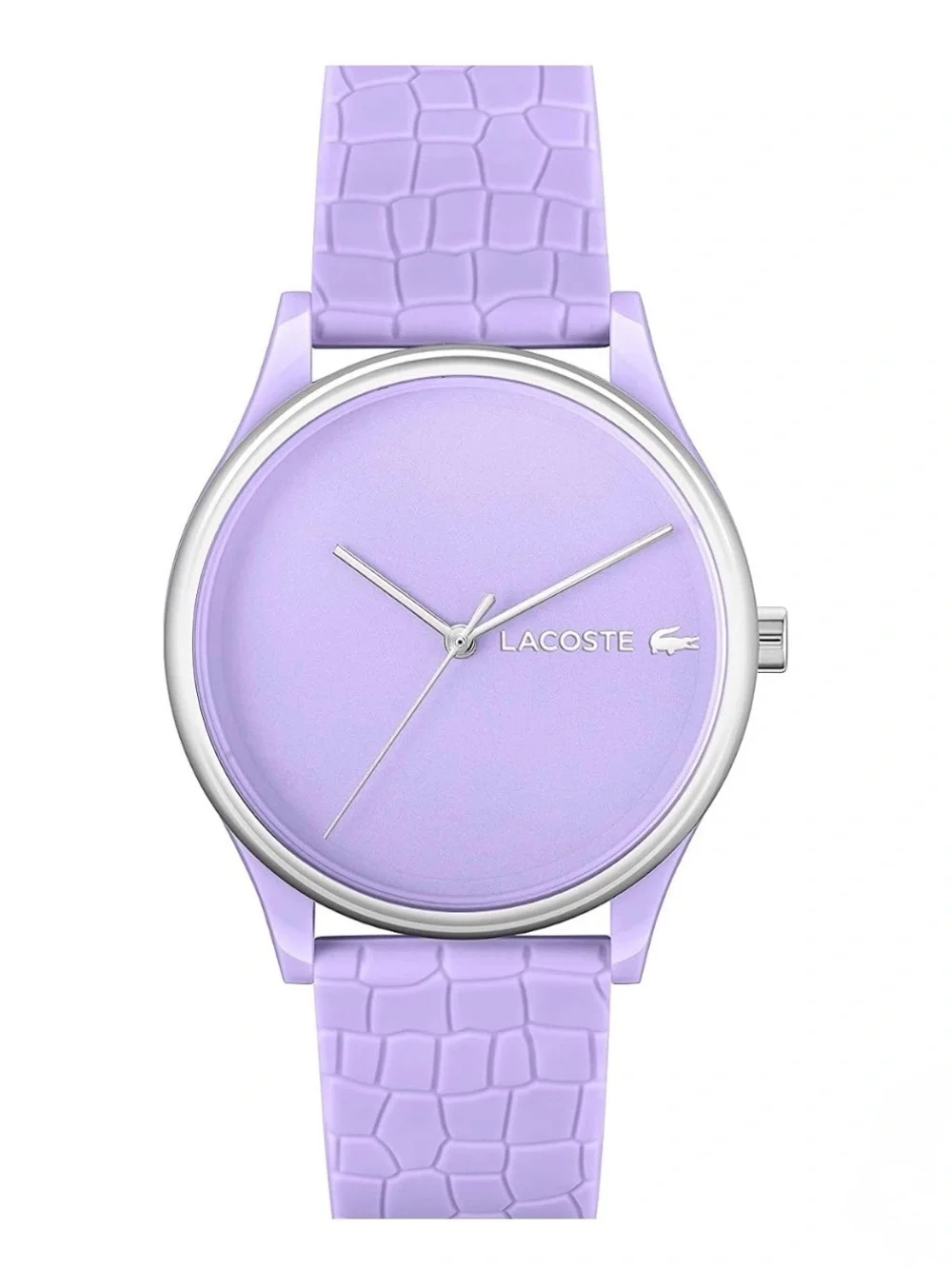 Lacoste Lavender Silicone Crocodile-Textured Women's Watch
